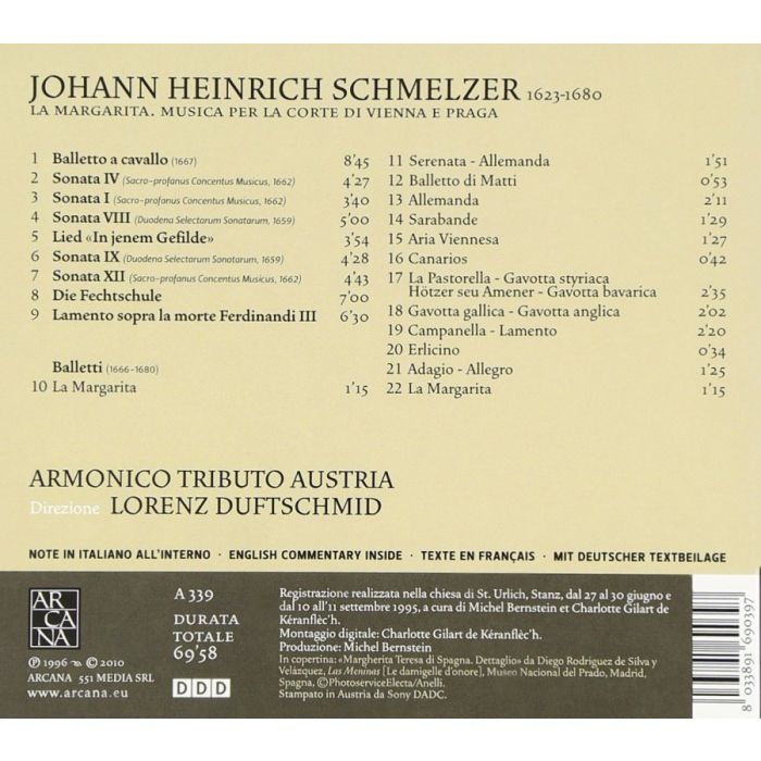 Schmelzer: La Margarita - Musica per la corte di Vienna e Praga - slide-1