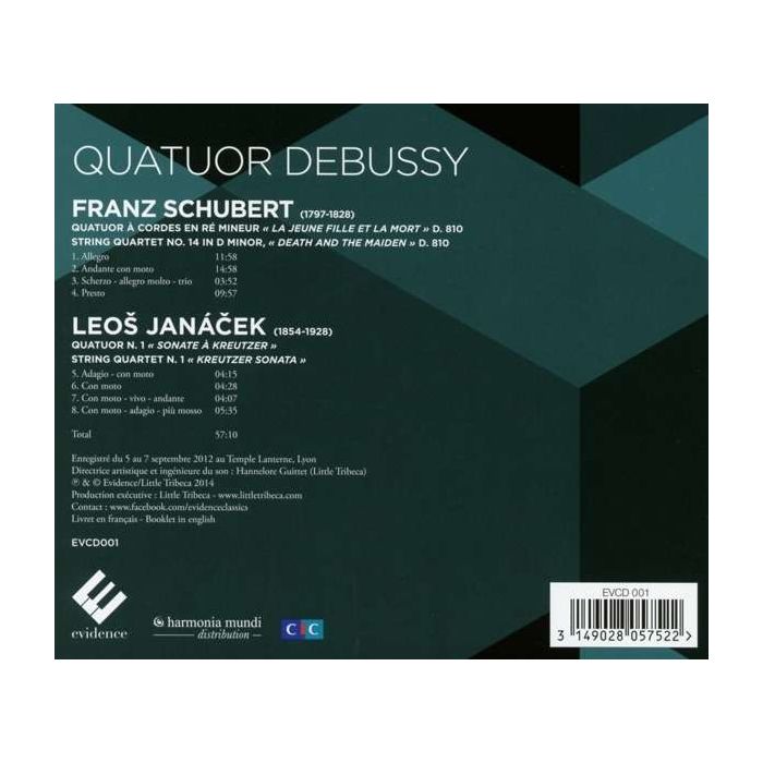 Schubert: String Quartet ‘Death and the Maiden’ Janacek: String Quartet ’Kreuzer Sonata’ - slide-1