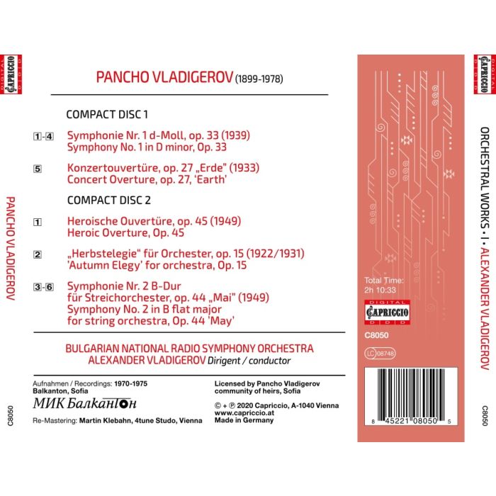 Vladigerov: Orchestral Works Vol. 1 - slide-1