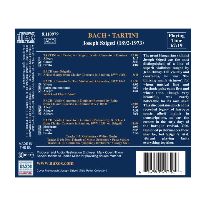 Bach / Tartini: Violin Concertos - slide-1