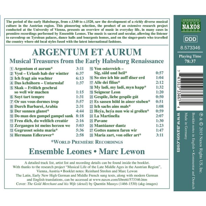 Argentum et Aurum: Musical Treasures from the Early Habsburg Renaissance - slide-1