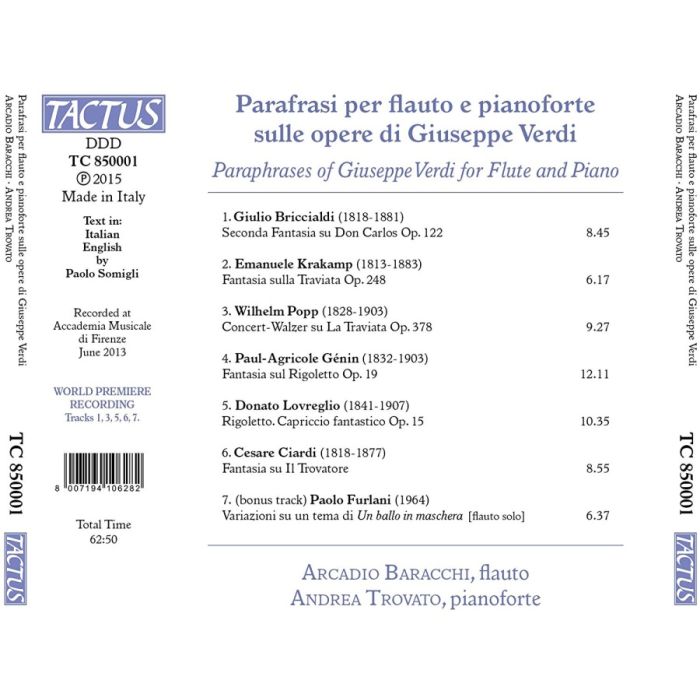 Paraphrases of Giuseppe Verdi for Flute and Piano - slide-1