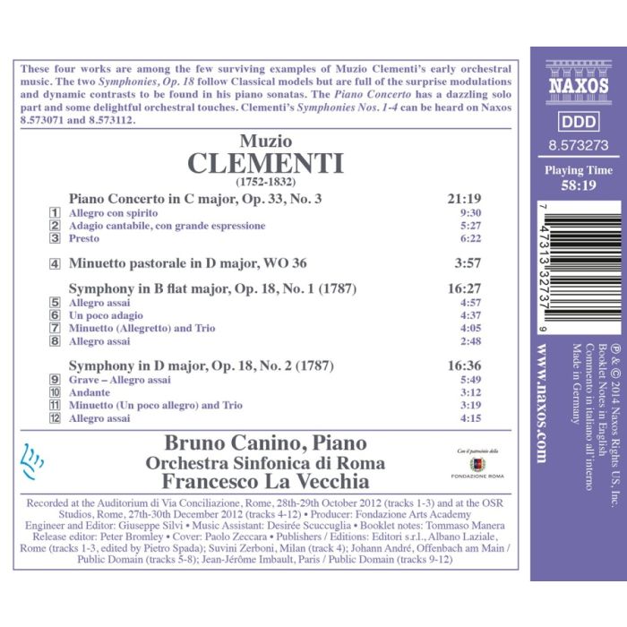Clementi: Piano Concerto; Two Symphonies Op. 18 - slide-1