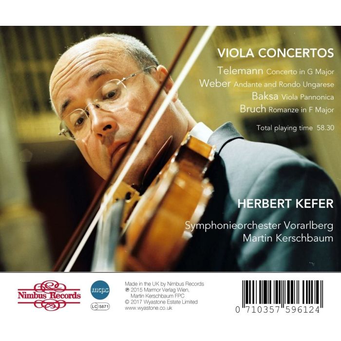 Telemann, Weber, Baksa, Bruch: Viola Concertos - slide-1
