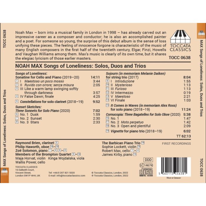 Max: Songs of Loneliness - Solos, Duos and Trios - slide-1