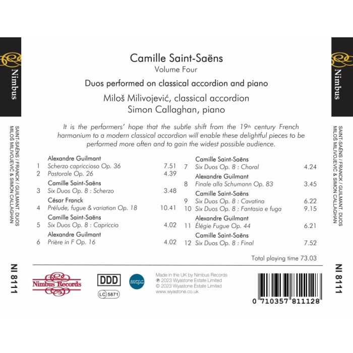 Saint-Saëns Volume 4: Duos for Harmonium and Piano - slide-1