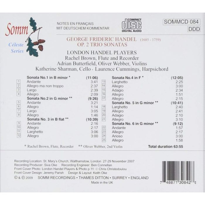 Handel: Op. 2 Trio Sonatas - slide-1