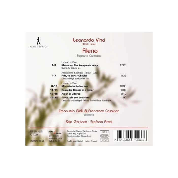 Vinci: Fileno - Soprano Cantatas - slide-1