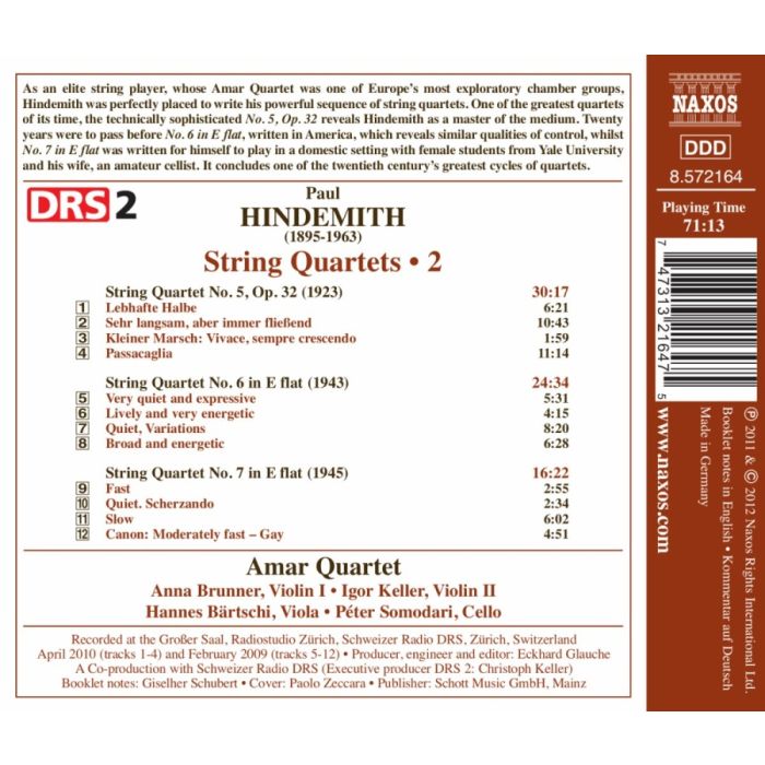 Hindemith: String Quartets Vol. 2 - slide-1
