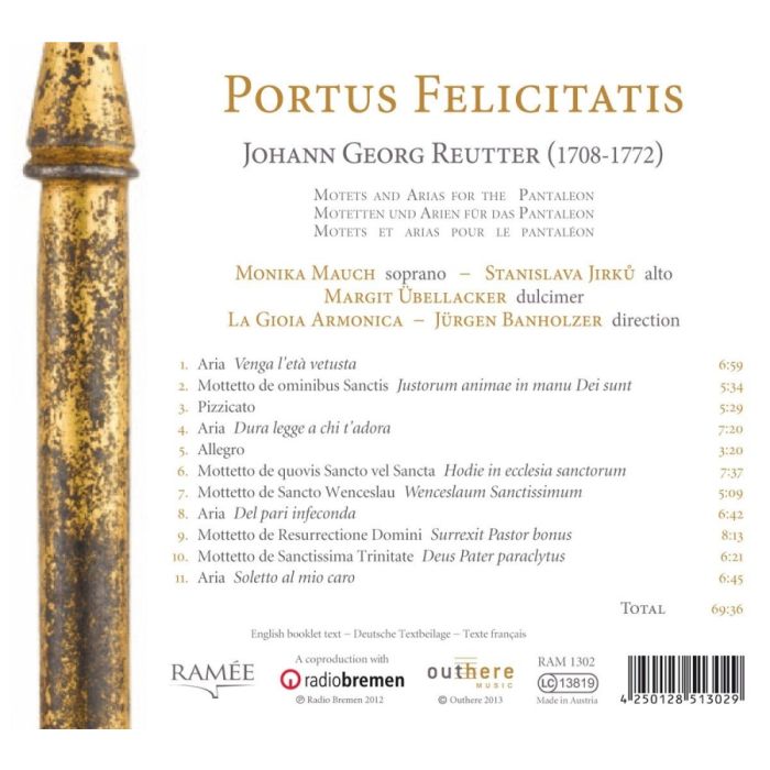 Reutter: Portus Felicitatis - Motets & Arias - slide-1
