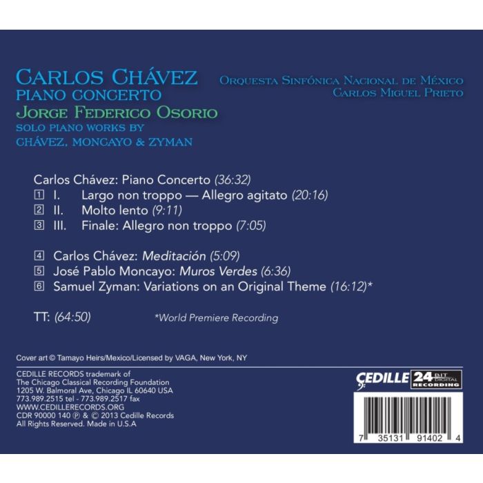 Chávez: Piano Concerto + solo works of Chávez, Moncayo & Zyman - slide-1