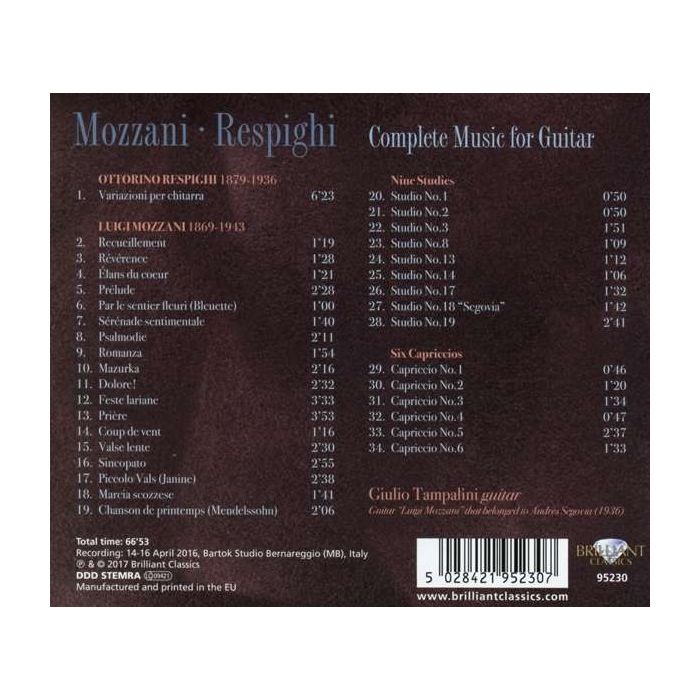 Mozzani / Respighi: Complete Music for Guitar - slide-1