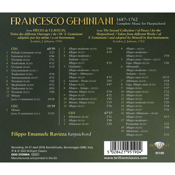 Geminiani: Complete Music for Harpsichord - slide-1
