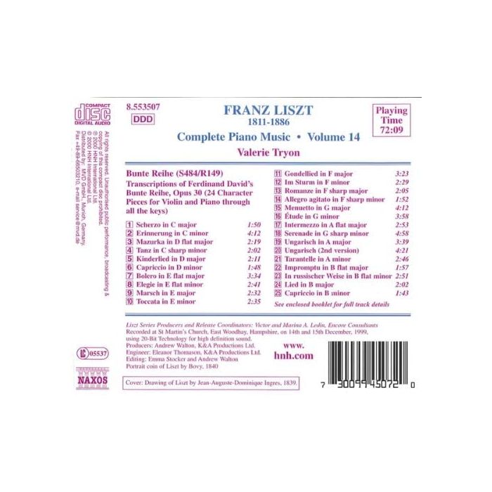 LISZT: Piano Music vol.14 - slide-1