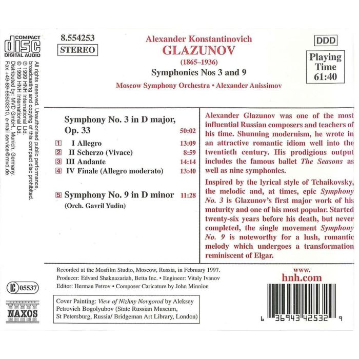 GLAZUNOV: Symphonies nos. 3 & 9 - slide-1