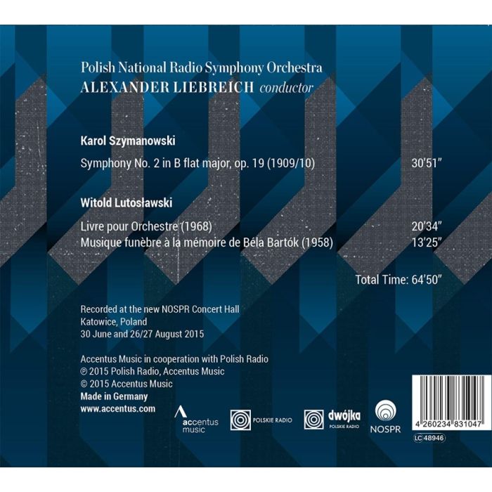 Szymanowski: Symphony No. 2; Lutosławski: Livre pour Orchestre, Musique funèbre - slide-1