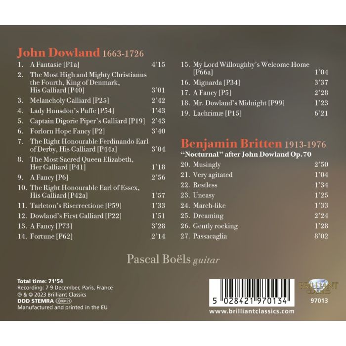 Dowland & Britten: Melancholy, Nocturnal - slide-1