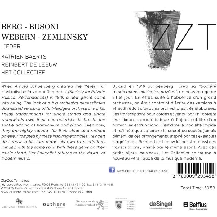 Berg; Zemlinsky; Webern; Busoni: Lieder - slide-1