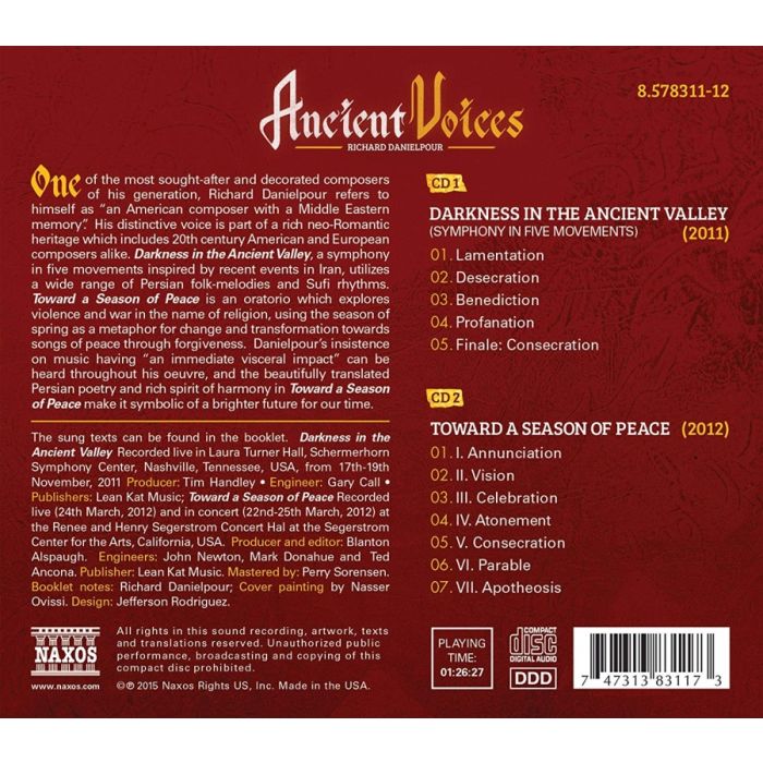 Danielpour: Ancient Voices - Darkness in the Ancient Valley; Toward a Season of Peace - slide-1