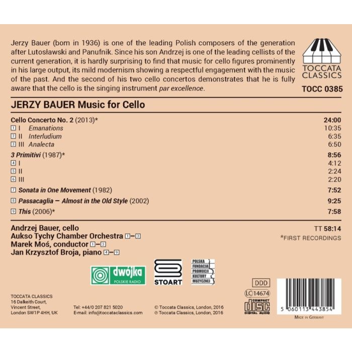 Bauer: Music for Cello - slide-1