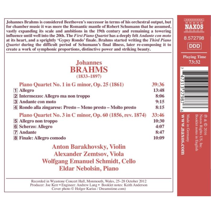 Brahms: Piano Quartets Nos. 1 and 3 - slide-1