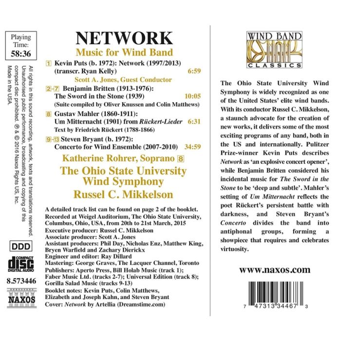 Network: Music for Wind Band – Puts, Britten, Mahler, Bryant - slide-1