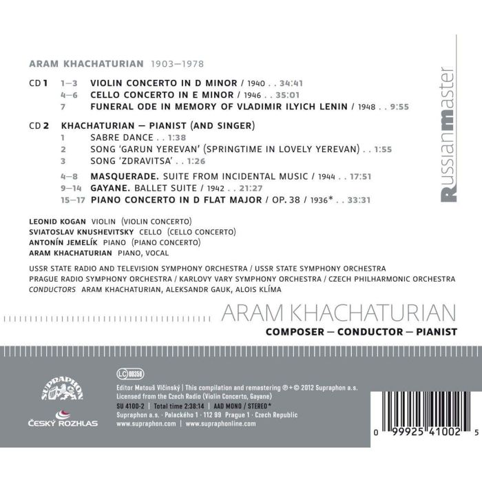 Khachaturian-Composer, pianist, conductor - Violin, Cello & Piano Concertos, Gayane, Masquerade, Funeral Ode in Memory of V. I. Lenin - slide-1