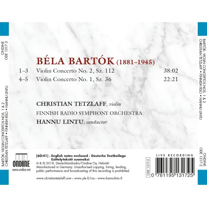 Bartok: Violin Concertos Nos. 1 & 2 - slide-1