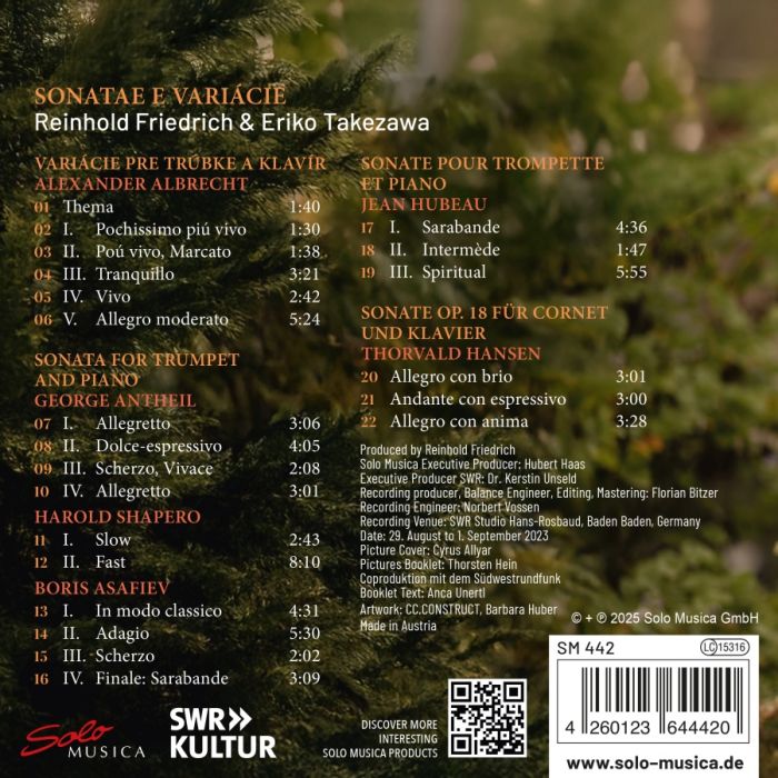 Sonatae e Variacie - Music for Trumpet and Piano - slide-1