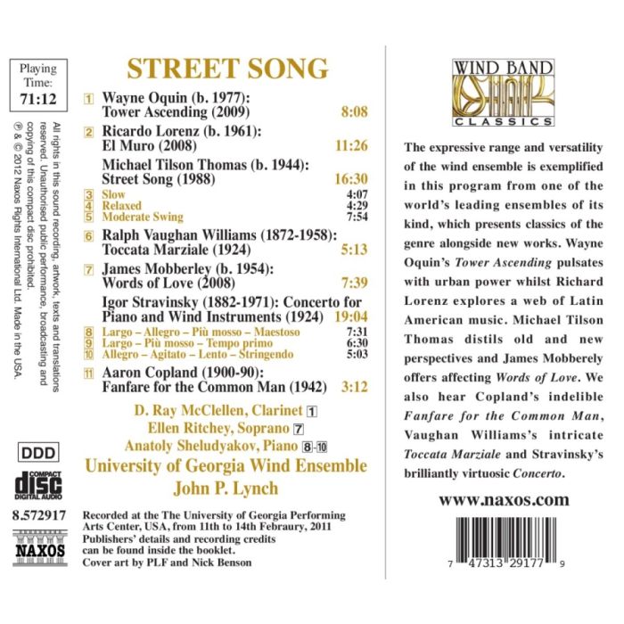 Street Song : Tilson, Thomas, Stravinsky, Copland, Vaughan Williams, Mobberley, ... - slide-1