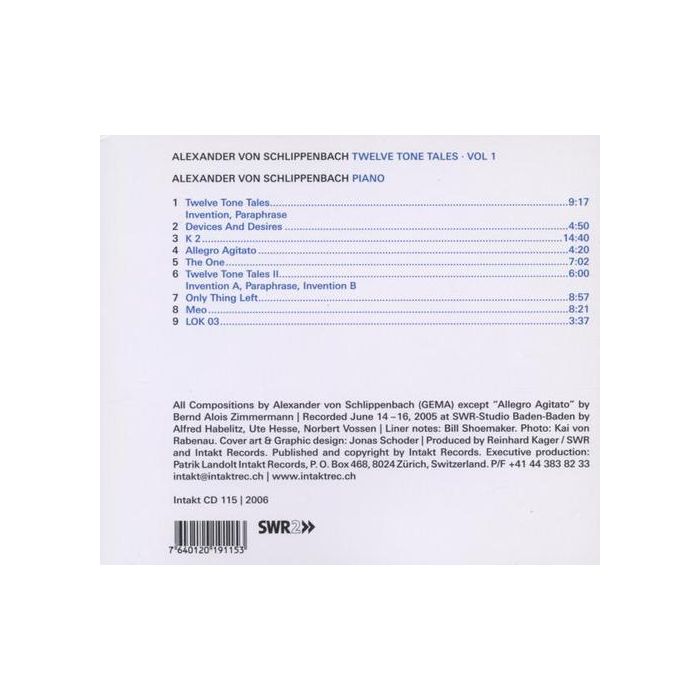 Alexander von Schlippenbach: Twelve Tone Tales, Vol. 1 - slide-1