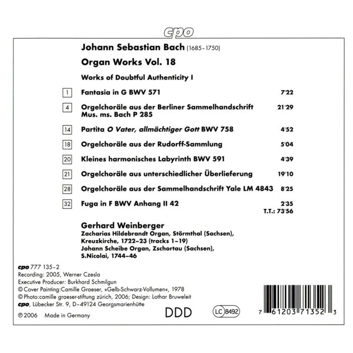 BACH: Organ works vol.18 - slide-1