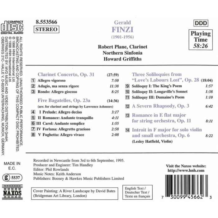 FINZI: Clarinet Concertos - slide-1