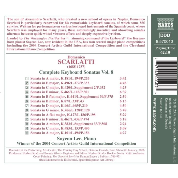 Scarlatti: Domenico - Complete  Sonatas Vol.8 - slide-1