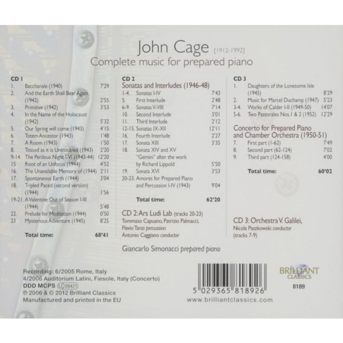 Cage: Complete Music for Prepared Piano - slide-1