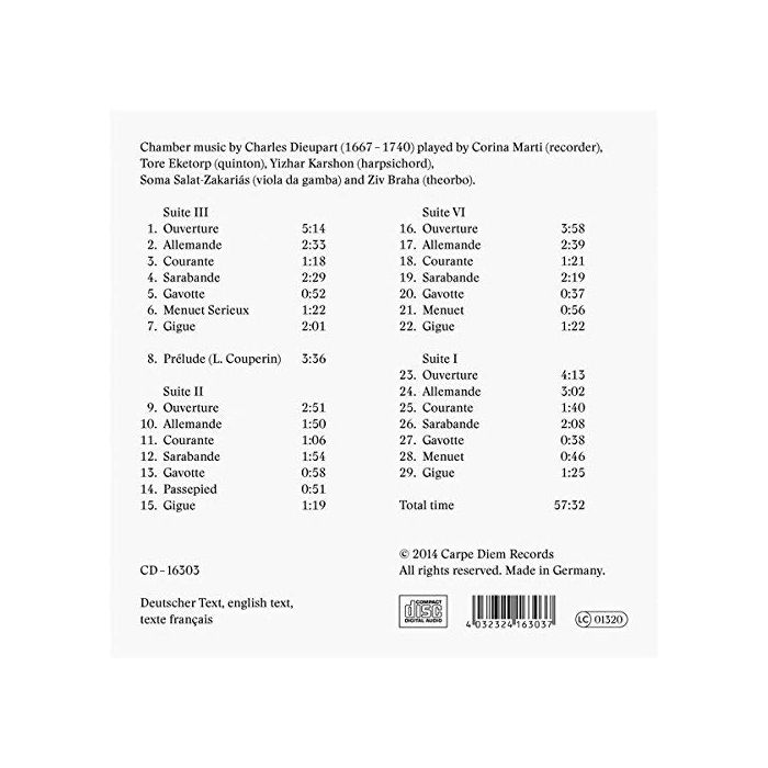 Dieupart: Les Suittes - trio sonatas and solo harpsichord - slide-1