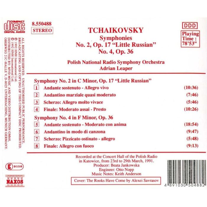 Tchaikovsky Symphonies Nos. 2 and 4 - slide-1
