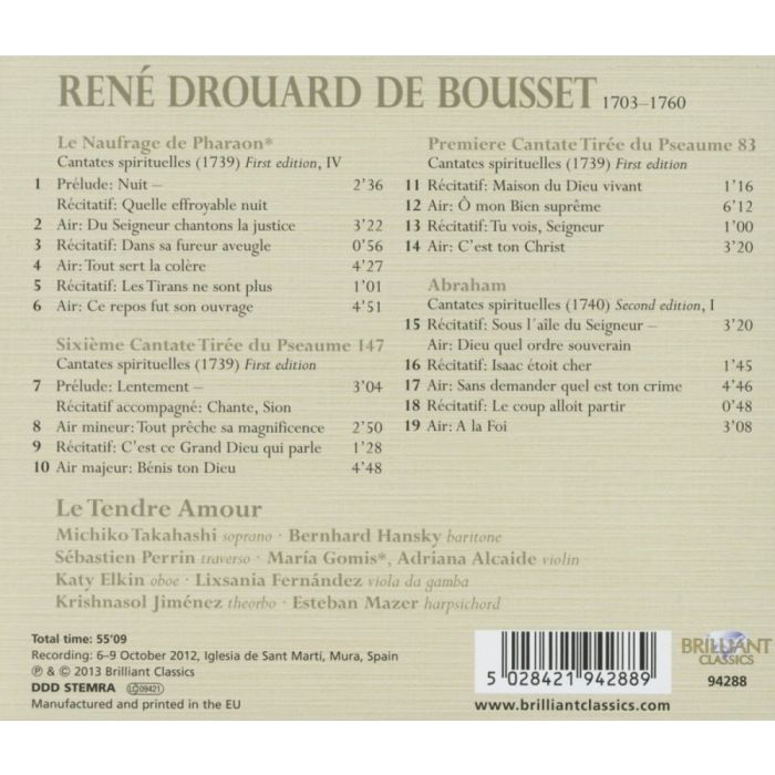 De Bousset: Cantates Spirituelles - slide-1