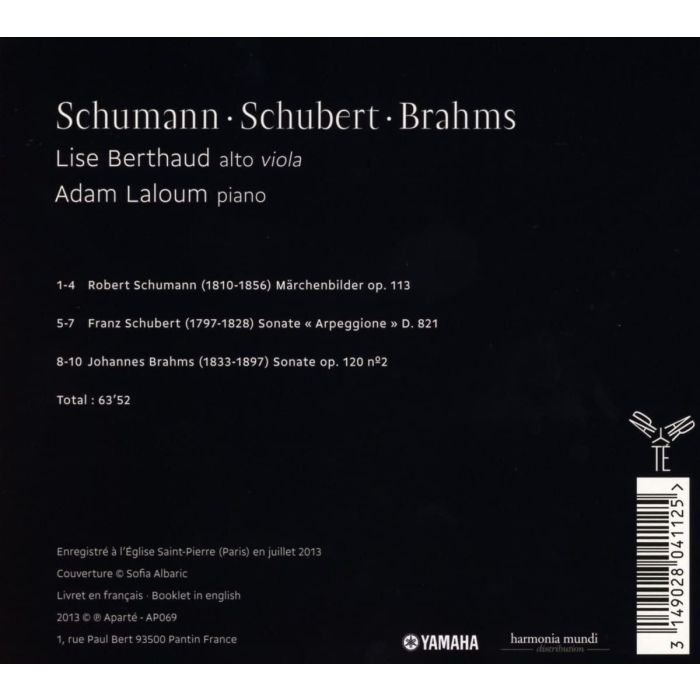 Oeuvres pour alto: Schumann, Schubert, Brahms - slide-1