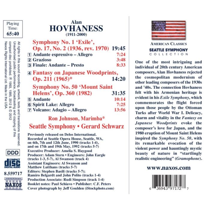 Alan Hovhaness: Symphony No. 1 ‘Exile’ & Symphony No. 50 ‘Mount Saint Helens’ - slide-1