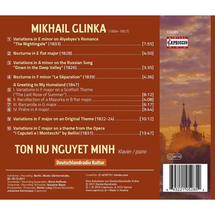 Glinka: Piano Variations, A Greeting to My Homeland Nocturnes - slide-1