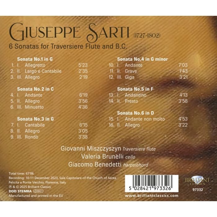 Sarti: 6 Sonatas for Traversiere Flute & B.C. - slide-1
