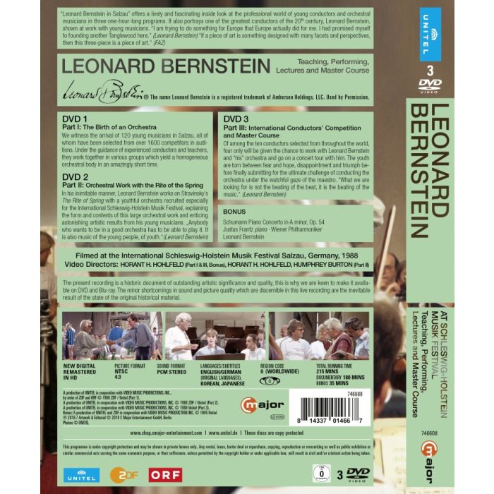 Leonard Bernstein at Schleswig-Holstein Musik Festival - Teaching, Performing, Lectures and Master Course - slide-1