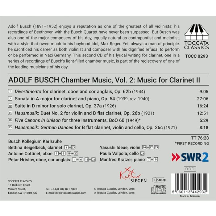 Busch: Chamber Music Vol. 2 - Music for Clarinet II - slide-1
