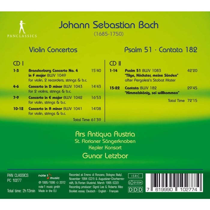 Bach: Violin Concertos, Psalm 51 BWV 1083 (after Pergolesi Stabat Mater) - slide-1