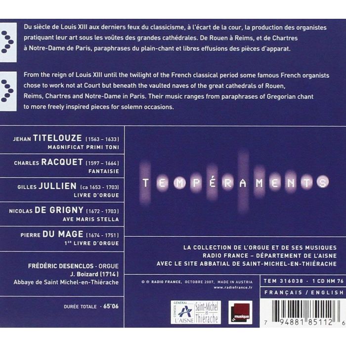 Organistes de Cathedrales 17-18 w. - Titelouze, Racquet, de Grig - slide-1