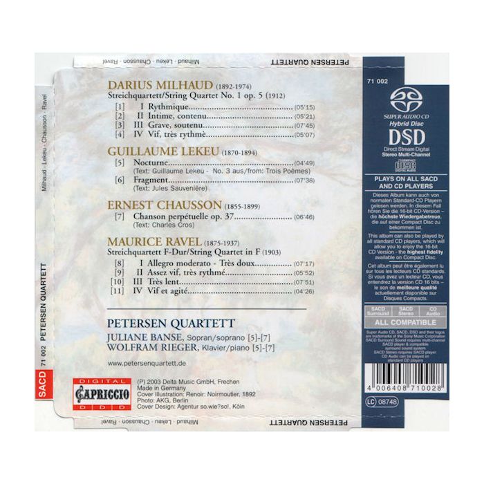 Ravel, Milhaud, Lekeu & Chausson: Songs & Chamber Music - slide-1