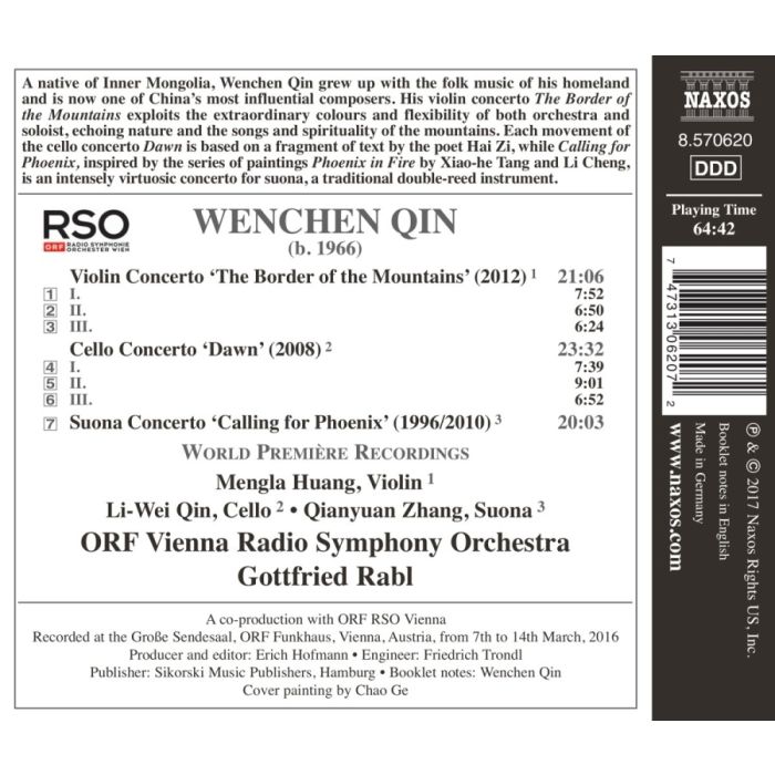 Wenchen Qin: Violin Concerto; Cello Concerto; Suona Concerto - slide-1