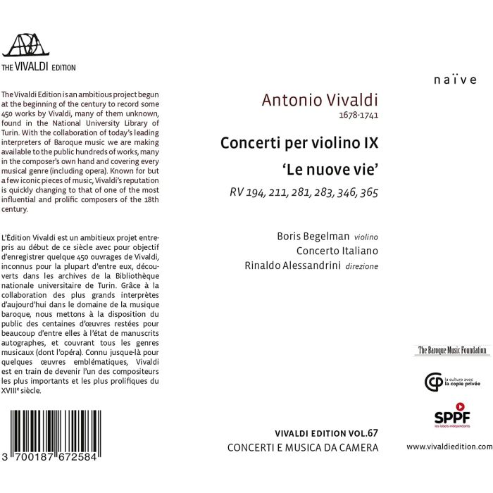  Vivaldi: Concerti Per Violino IX, 'le Nuove Vie' - slide-1