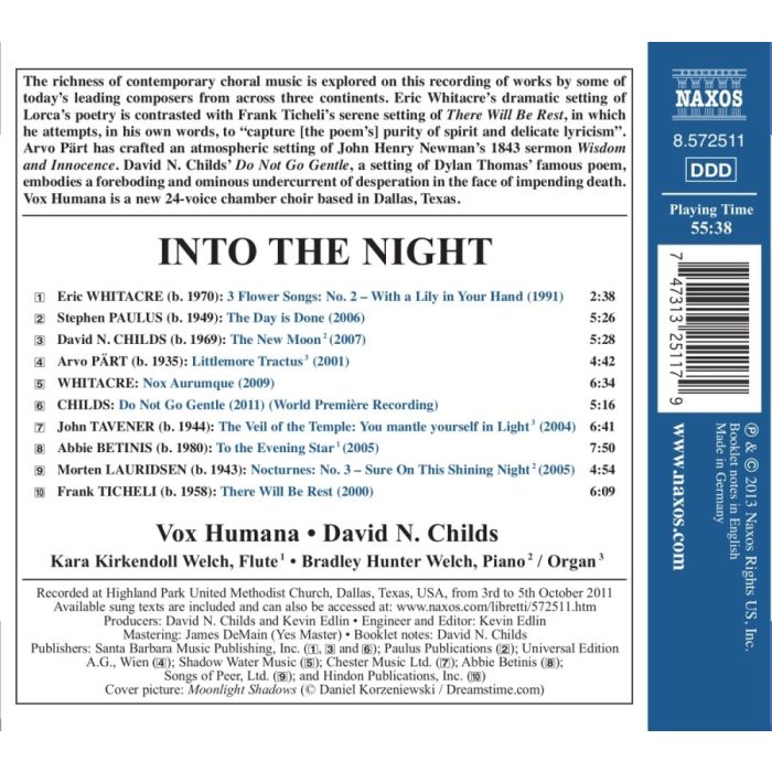 Into the Night - Contemporary Choral Music - slide-1
